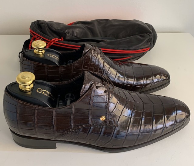 ZILLI Men’s Crocodile Shoes Brown Lace Up New Size 9 D eBay
