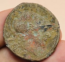 WONDERFUL UNRESEARCHED ANCIENT ROMAN QUEEN BRONZE UNIQUE COIN