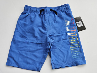 Hurley Boys 7 Pacific Blue Lined Board Shorts Beach Swim Trunks NWT