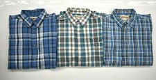 3 Wrangler Mens Multicolor Plaid Long Sleeve Button Down Dress Shirt No Sizing