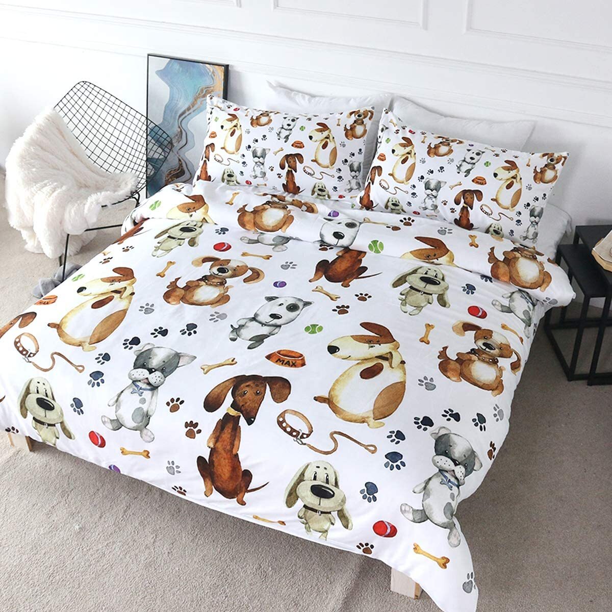 paw print sheet set