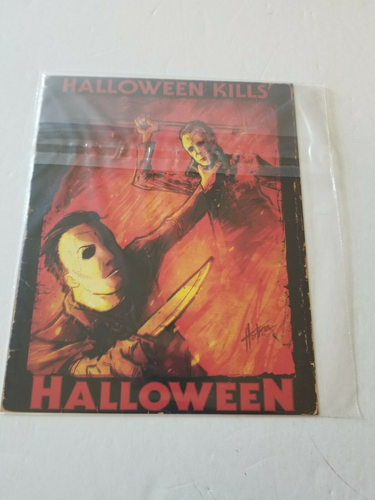 ZOBIE HALLOWEEN KILLS HALLOWEEN ART PRINT DAVID HARTMAN  8 X 10 NIP