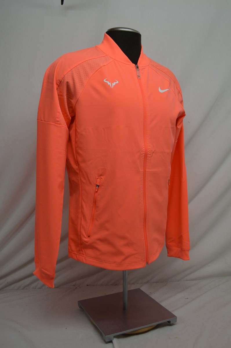 NEW Men's Nike Dri-Fit Rafa Nadal Tennis Jacket Bright Mango