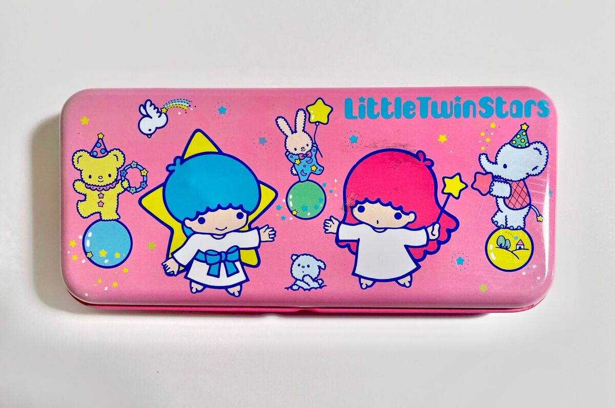little twin stars ビンテージ筆箱 1976年 New Sanrio Little Twin Stars Vintage Pencil Case Pink 1976