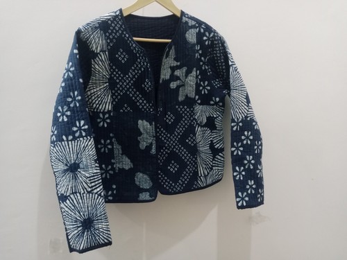 Handmade Patch Work Jacket Kantha Quilt - Picture 7 of 7