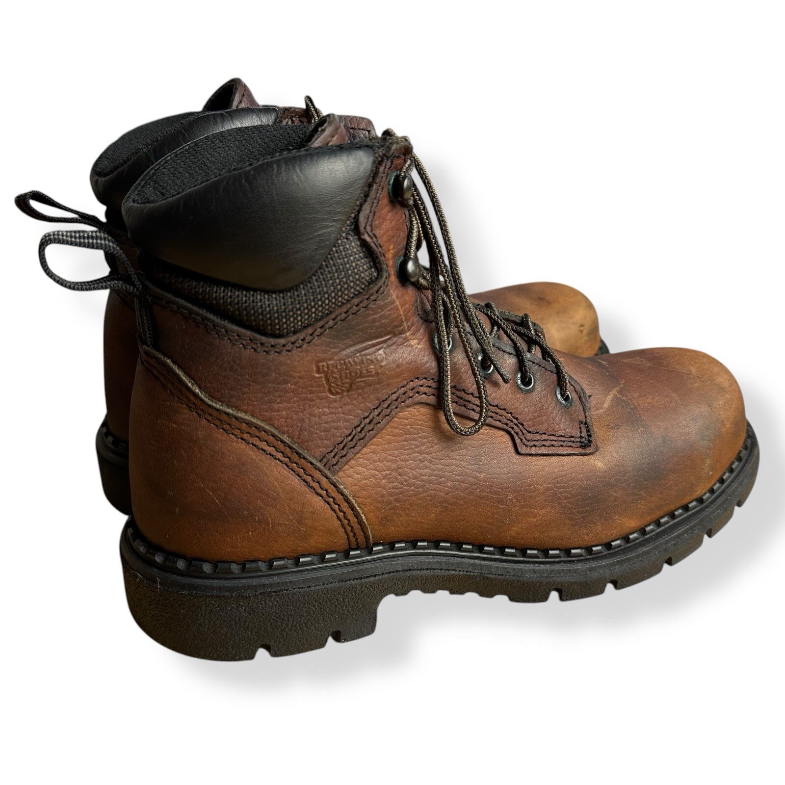 Red Wing Boots Women's D 2326 Work Steel Toe Brown Shoes ASTM