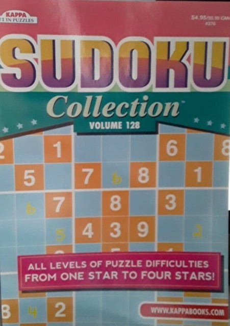 Sudoku Collection Volume 128 Kappa Puzzles 376 Levels 1 To 4 For Sale 