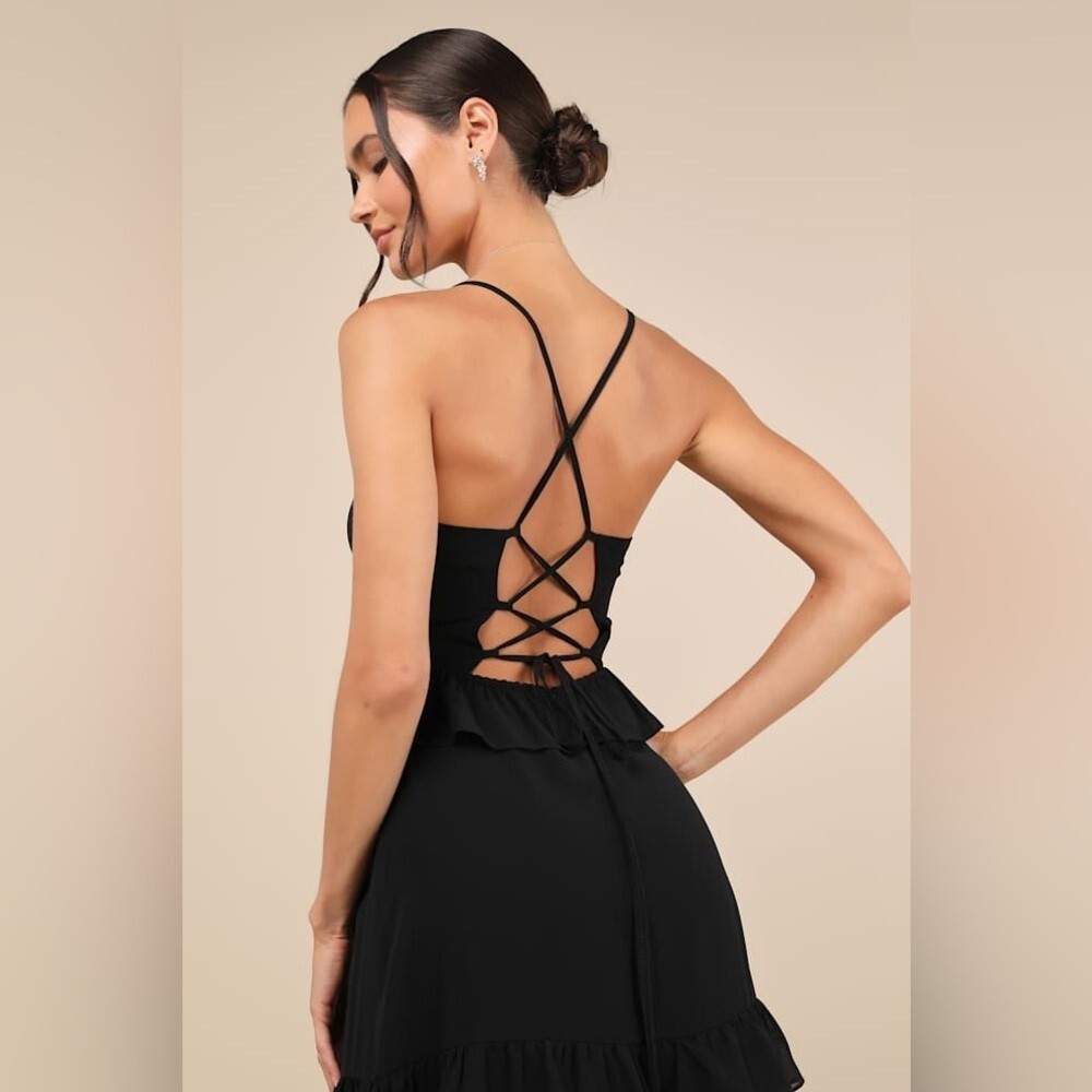 Lulus Captivating Class Black Ruffled Tiered Lace… - image 4