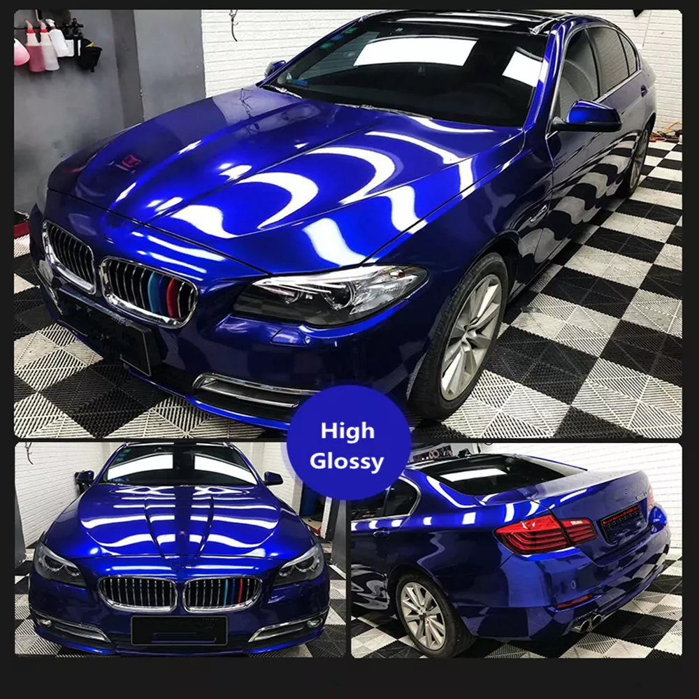 Blue Purple Car Wrapping Sticker Gloss Vinyl Metallic Car Wrap