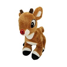 Rudolph The Red Nosed Reindeer Plush Stuffed Animal Lighted Nose Musical Works