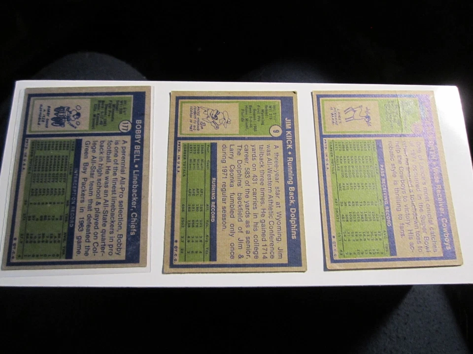 LOT OF 12 1972 TOPPS FOOTBALL CARDS NORM SNEAD JIM OTTO BOB HAYES & MORE BBA-44 - Image 4 of 4