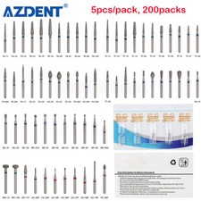 1000pcs AZDENT Dental Diamond Burs For High Speed Handpiece Friction Grip Burs