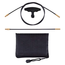 Pistol Rifle Flexible Threaded Bore Cleaning Kit Coated Cable 8" & 33" in Pouch