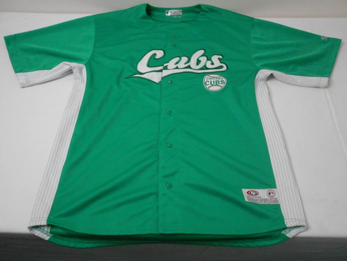 CHICAGO CUBS Rare Green St. Patrick’s Day MLB True Fan Jersey Mens Size XL