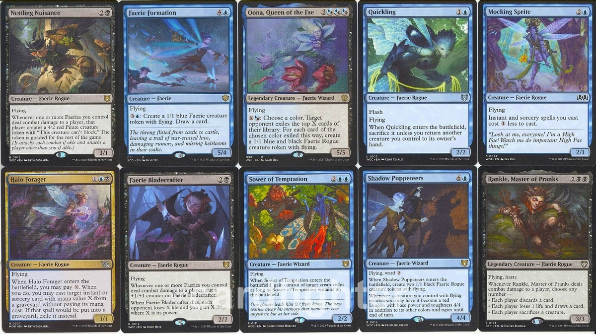 Custom Faerie Tribal Commander EDH Deck - Tegwyll, Duke of Splendor - MTG