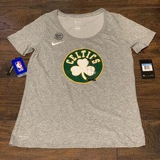 Boston Celtics City Edition Nike Dri-Fit NBA Short Sleeve T-Shirt Gray Sz W-Med