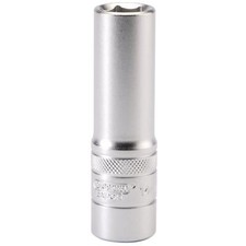 Image of Draper Expert Quality Chrome 1/2" Square Drive 6 Point Metric Deep Socket - 14mm