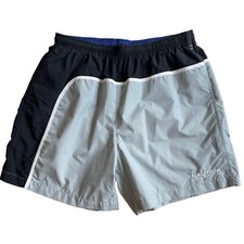 Nautica Competition Men's Size Large Swim Trunk Shorts Gray Black
