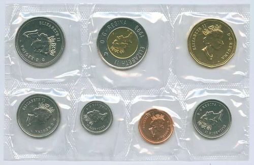 Canadá 1998 - prueba oficial como juego Bu (7) con LOONIE $1 y Toonie bimetal $2 - Imagen 5 de 15