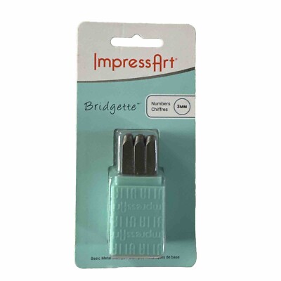 Metal Stamp Number Set, ImpressArt 3mm Steel Punches, Basic Bridgette ...