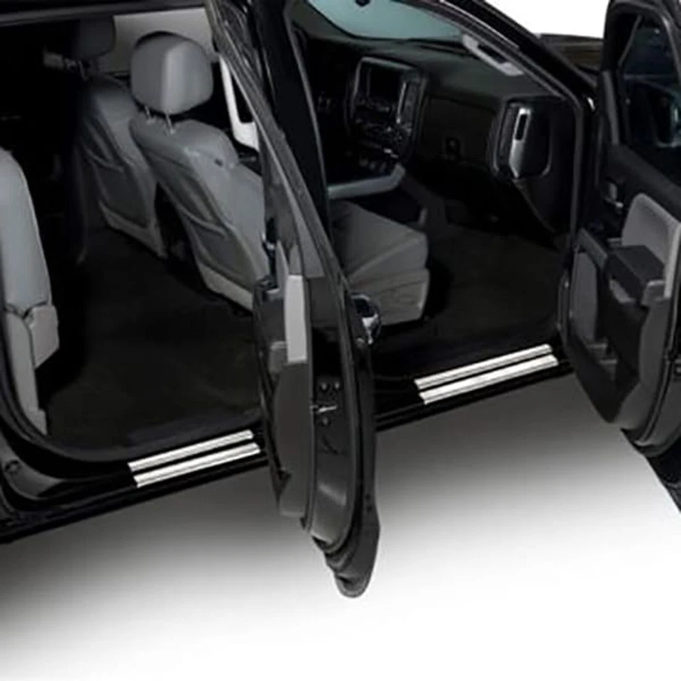 Putco Stainless Steel Door Sill Protectors for Silverado 1500 2500 3500 Crew Cab Foto 2 de 4