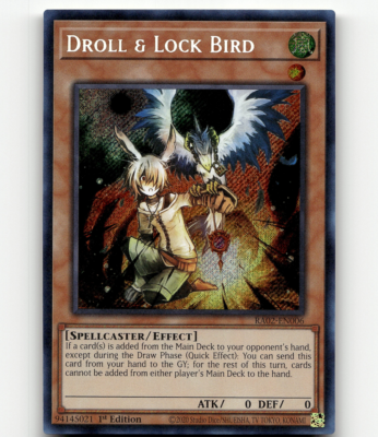 YuGiOh Trading Card Game 25th Anniversary Rarity Collection II Secret Rare Droll & Lock Bird RA02-EN006