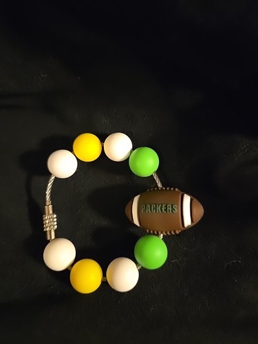 Green Bay Packers Tumbler Stanley Cup Handle Charm Keychain Backpack - Picture 2 of 2
