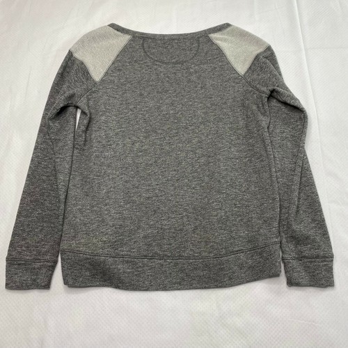 Mudd Juniors Top sz M Gray Long Sleeve Round Neck Lightweight Stretch Casual - Picture 11 of 13
