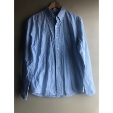 New J.Crew Men Oxford Broken In Stripped Blue Slim Button Up Shirt Size L