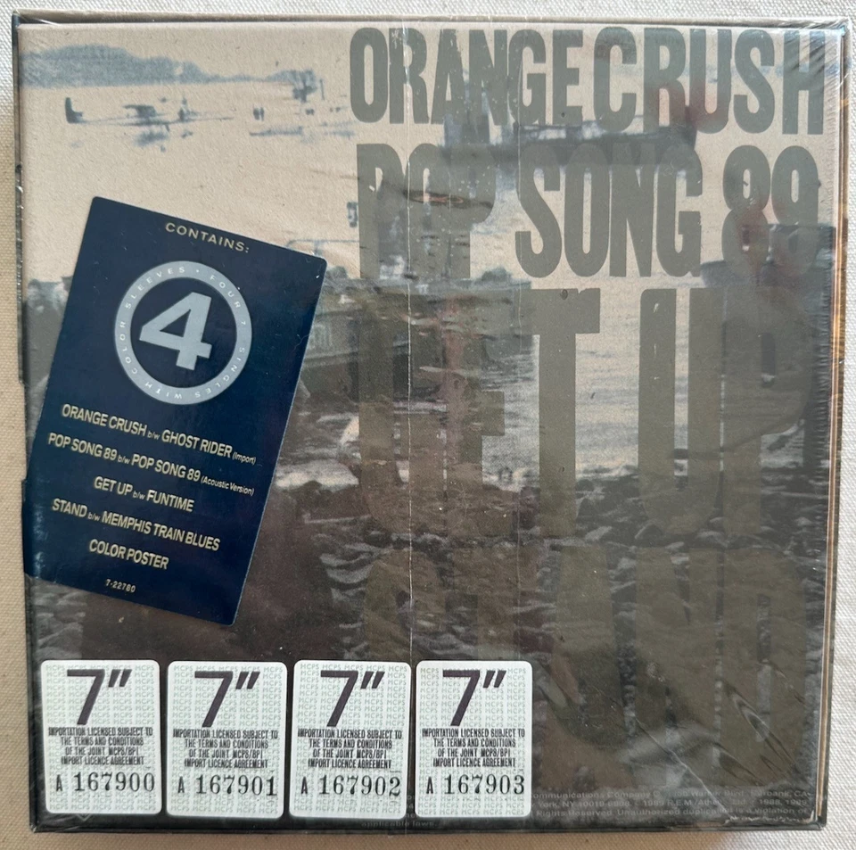 R.E.M. ‎– Box Set: Singleactiongreen 4x7" New Sealed 1989 US M - Image 3 of 4