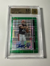 2007 Topps Finest  Brady Quinn Green X-Fractor Refractor Auto /25 BGS 9.5/10 RC