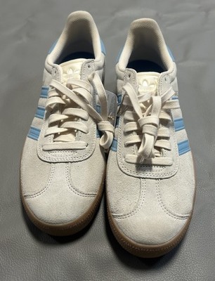 adidas Gazelle ADV Men's Skateboarding Suede Sneakers Cream/Blue Rubber Sole