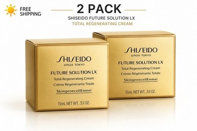 (2 x ) Shiseido Future Solution LX Total Regenerating Cream All Skin Types 15ml