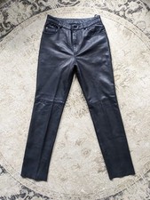 Siena Studio Women's Vintage Black Leather Pants Size 10