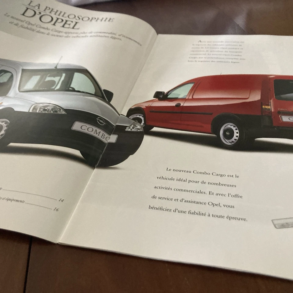 Opel Combo 2002 catalogue prospectus brochure dépliant publicité automobile - Photo 2/4