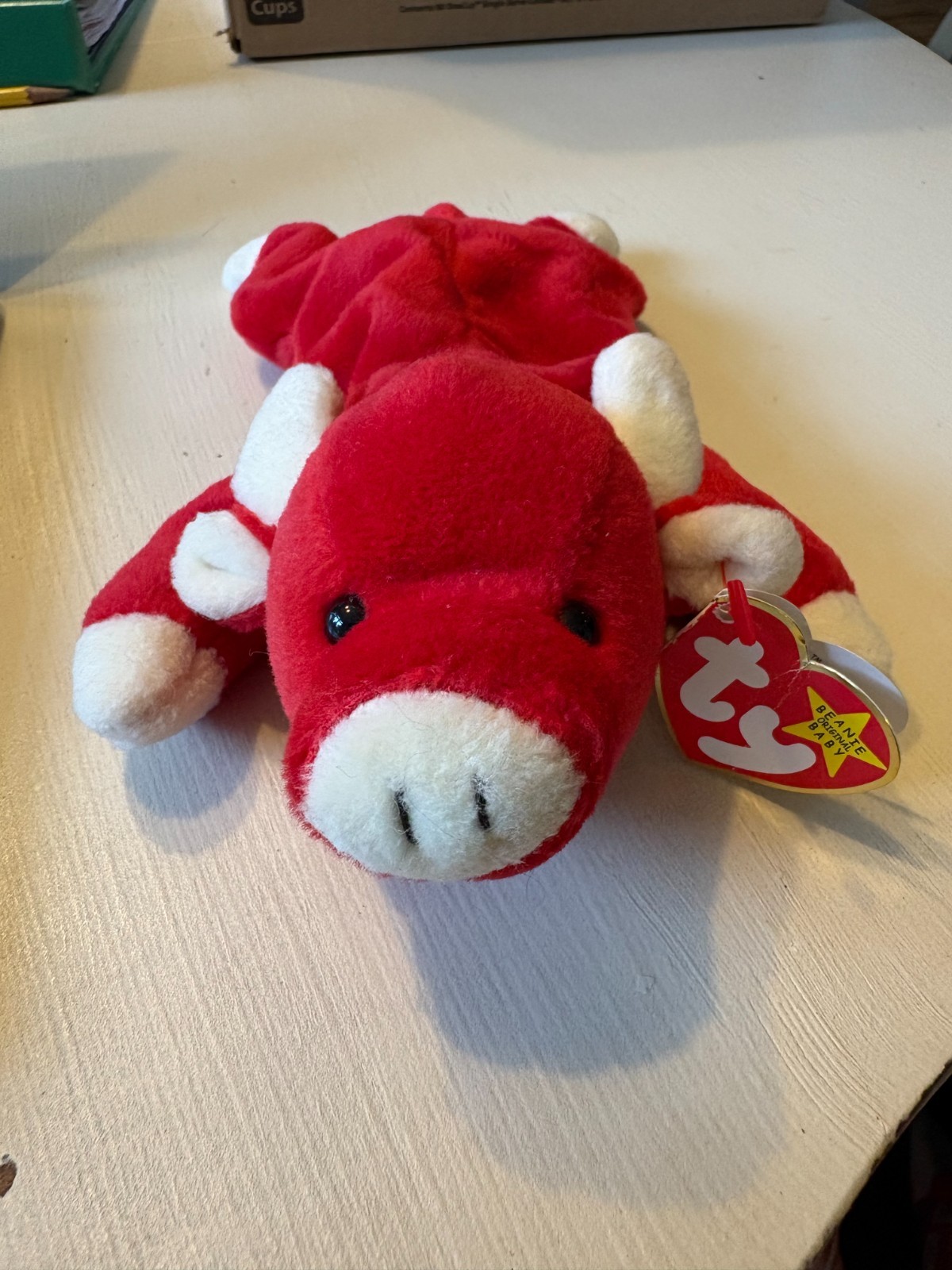 TY Beanie Baby SNORT #4002 1995 PVC 1965(KR) No Stamp No Star Tag Errors