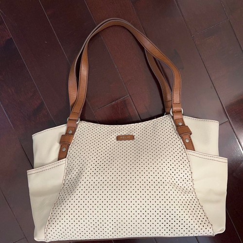 Relic Oh Happy Day Shoulder Purse Tote Handbag Faux Leather Cream - Picture 5 of 7