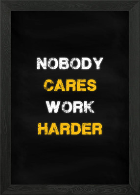 Motivation Arbeit härter gerahmtes Wandbild Poster Leinwanddruck Bild