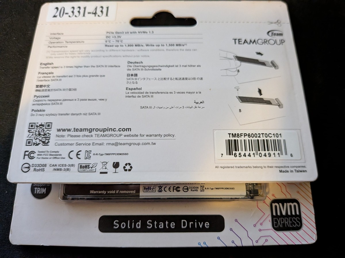 Team Group TM8FP6002T0C101 2TB,Internal,M.2 2280 Hard Drive for 