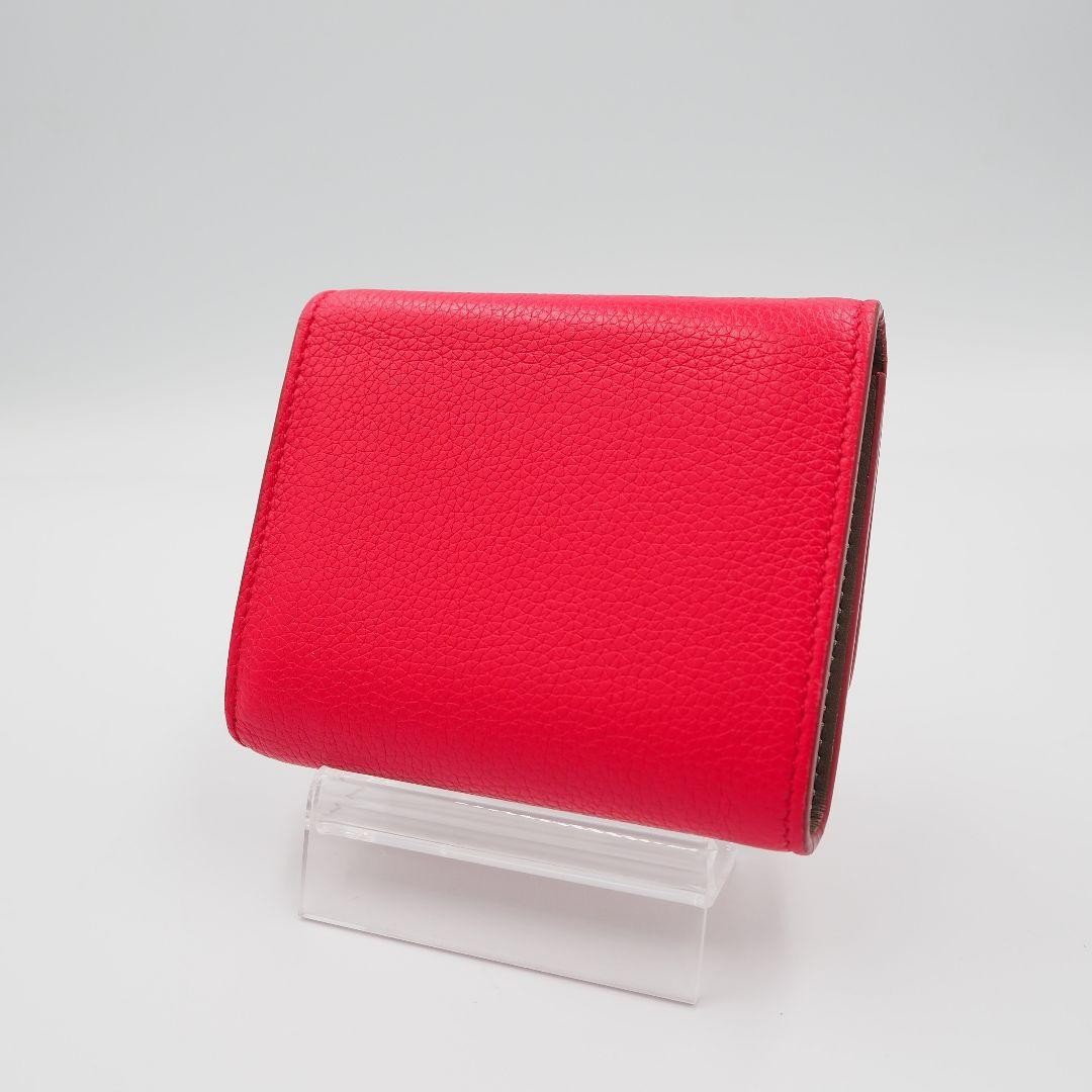 CELINE Multi function Small 3 fold Wallet Wine Re… - image 3