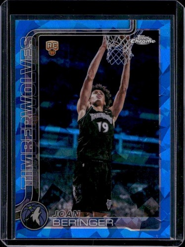 2025-26 Topps Chrome Update Sapphire Joan Beringer Rookie RC #167 Timberwolves