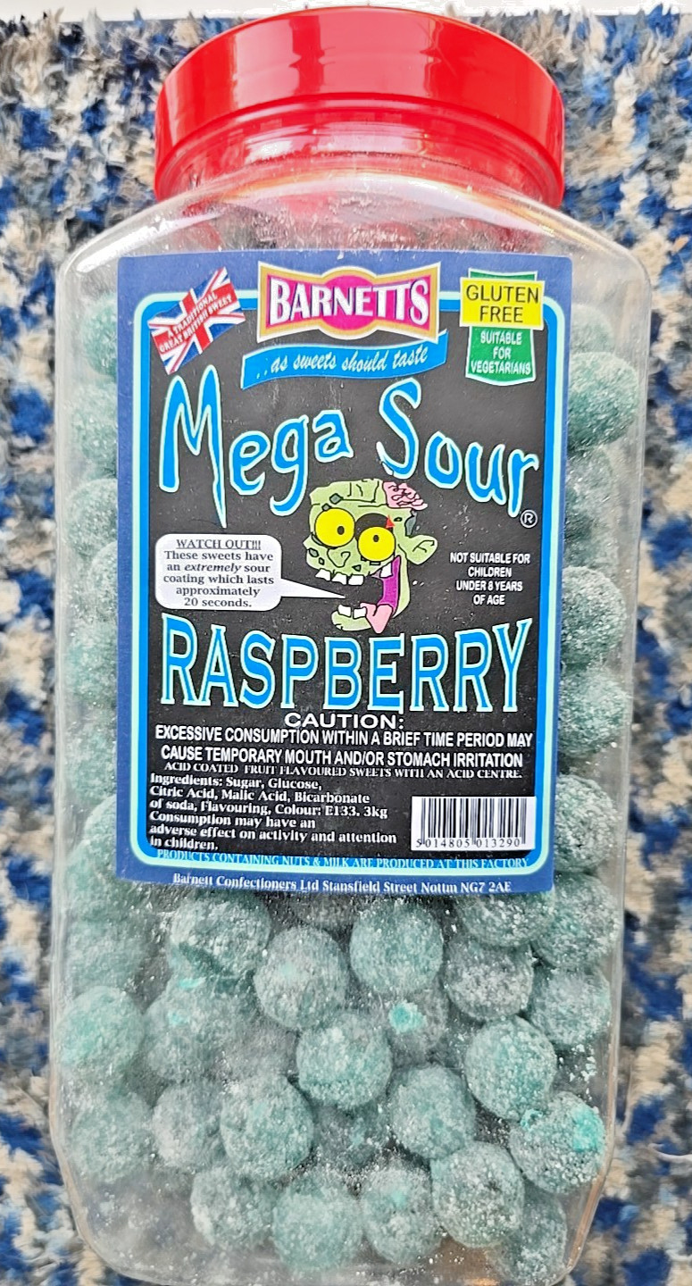 Barnetts Mega Sours Raspberry 3 kg jar