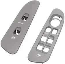 Driver and Passenger Grey Door Window Switch Panel Bezel Compatible with 2002 to