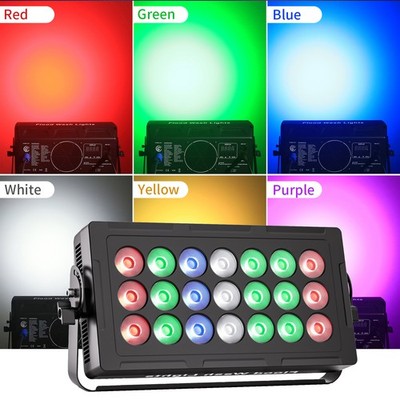 10PCS 4in1 Stage Light Bar 21LED Wall Washer Light DMX Strobe Party Effect Light