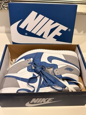 Nike Air Jordan 1 Sneaker, Größe 41 Blau Grau Weiß, Herren