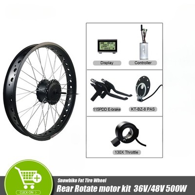 Snow E-bike Conversion Kit 36V 48V 500W Rear Rotate Brushless