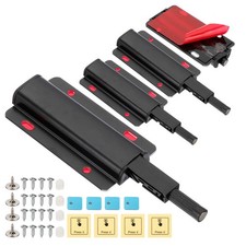 4 x Magnetic Push Latches Push to Open Door Cabinet Hardware Black