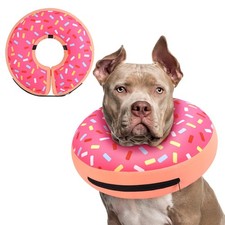 Supet Inflatable Dog Cone Collar Alternative After Surgery Dog Neck Donut Col...