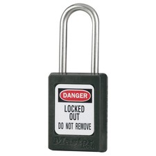 MASTER LOCK S33BLK Lockout Padlock,KD,Black,1-7/8 inH 6MCT4