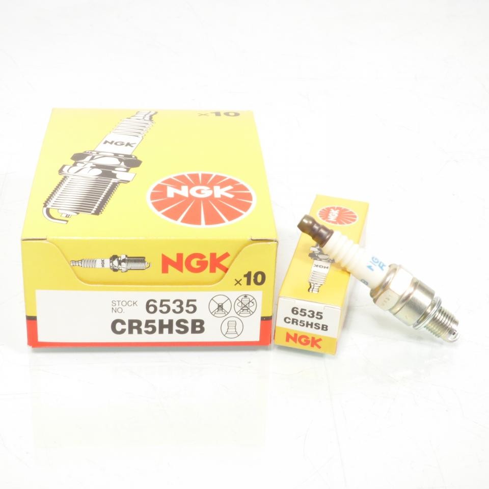 Bougie d'allumage NGK CR5HSB pour moto standard, boîte de 10 pièces neuves